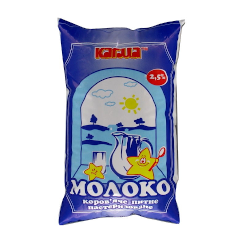 Молоко коров'яче КАГМА, пастеризоване, 2,5%, 920г